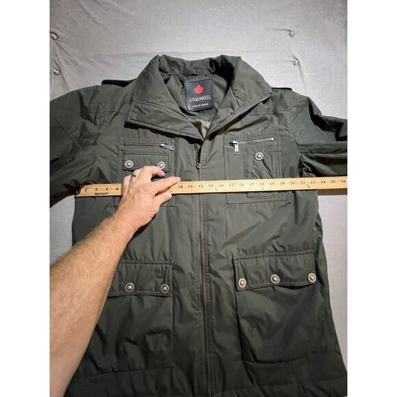 Dsquared2 Jacket Men's XL Green Pocketed Insulated Long Sleeve READ - Picture 12 of 15
